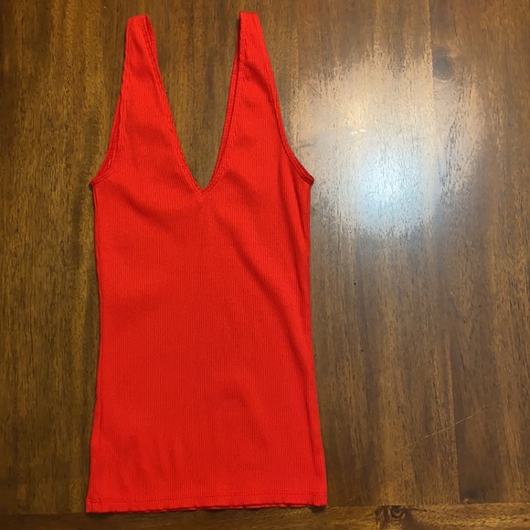 Express Rib Tank Top - Red - XXS - Picture 8 of 9
